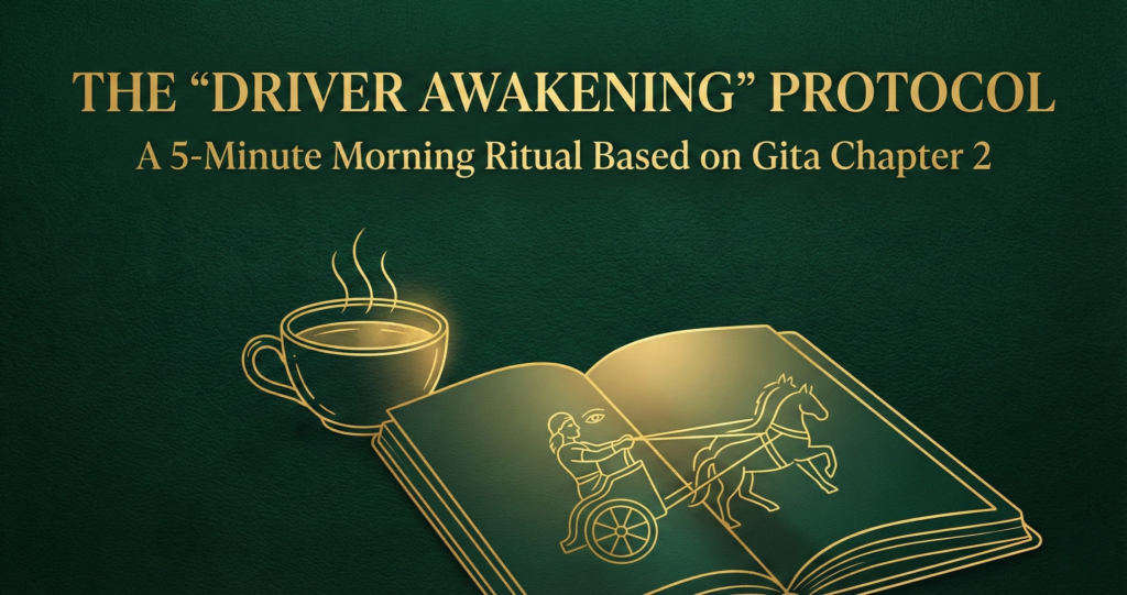 A minimalist morning setup representing a 5-minute ritual for mental clarity.